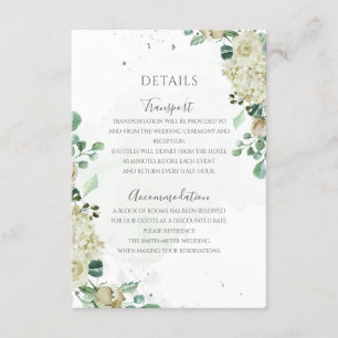 Carte D'accompagnement Eucalyptus Verdure Feuilles Élégant Mariage Floral