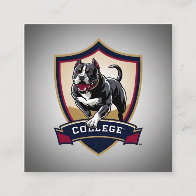 Carte D'accompagnement Exécution du logo PitBull College (Devant)