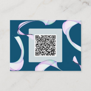 Carte D'accompagnement Exemple classique violet bleu foncé code QR RSVP