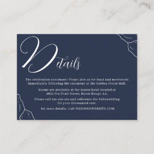 Carte D'accompagnement Exemple de description détaillée de la ligne bleue