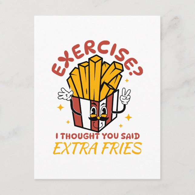 Carte D'accompagnement Exercice Je Pensais Que Vous Avez Dit Des Fries Su (Devant)