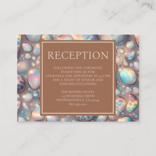 Carte D'accompagnement Exotic Posh Reception Details Enclosure Cards (Devant)