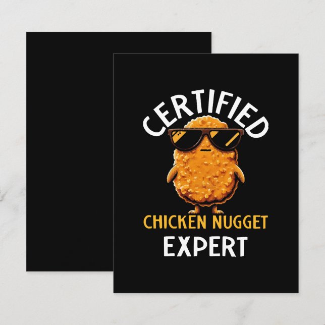 Carte D'accompagnement Expert en Nuggets de Poulet Certifié (Devant / Derrière)
