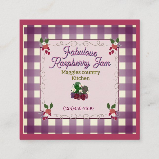 Carte D'accompagnement fabuleux ÉTIQUETTE de confiture de framboise (Devant)