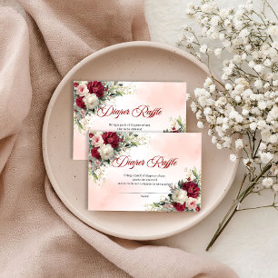 Carte D'accompagnement Faire de la loterie de couche romantique en or de