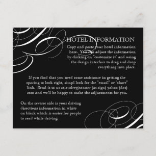 Carte D'accompagnement Faire Mariage Manger Boire Calligraphie Tourbillon