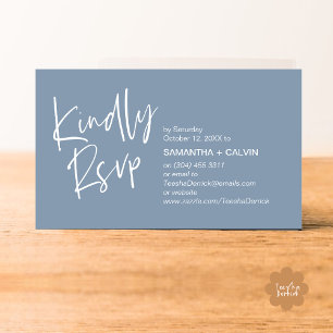 Carte D'accompagnement Faire part de mariage minimaliste moderne avec RSV
