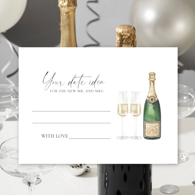 Carte D'accompagnement Faire sauter le Champagne - Idées de soirée en amo (Créateur téléchargé)