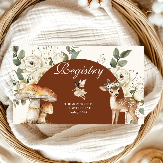 Carte D'accompagnement Fairies Fleur sauvage Flower Meadow Baby Registry (Créateur téléchargé)