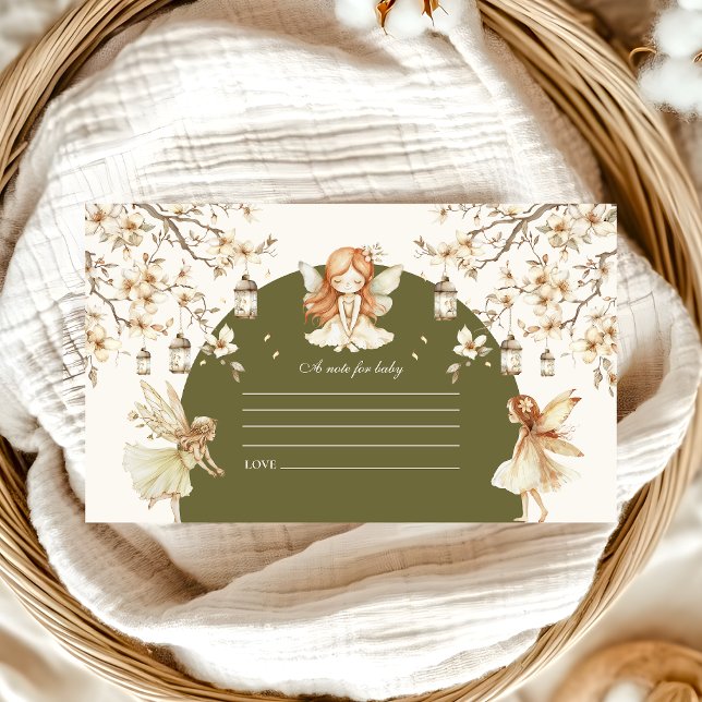 Carte D'accompagnement Fairies Fleur sauvage Flower Meadow Note pour bébé (Créateur téléchargé)