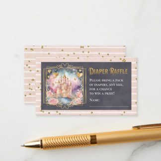 Carte D'accompagnement Fairytale Princess Baby shower Diaper Raffle