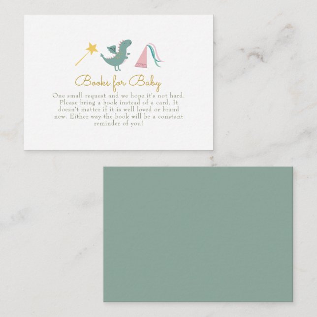 Carte D'accompagnement Fairytale Princess Books for Baby Enclôture Card (Devant / Derrière)