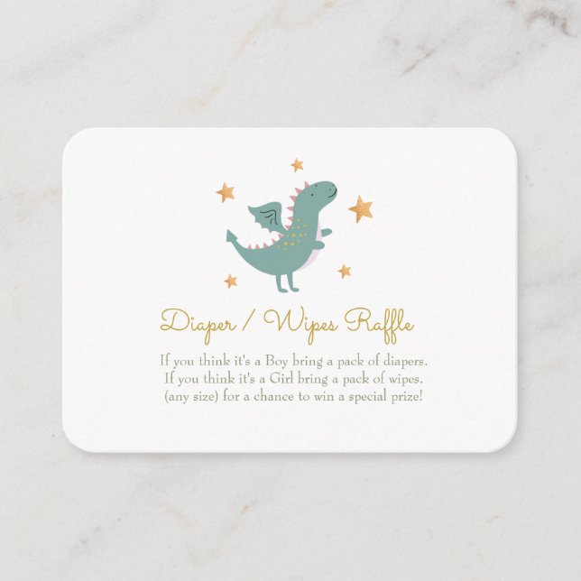 Carte D'accompagnement Fairytale Princess Diaper / Wipes Raffle Card (Devant)