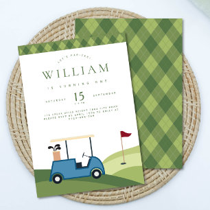 Carte D'accompagnement Faisons par Tee Golf Jacquard Motif Anniversaire