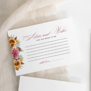 Carte D'accompagnement Fall In Love Fête des mariées Conseils et souhaits