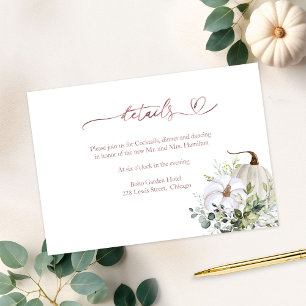 Carte D'accompagnement Fall in Love Greenery Détails du Mariage