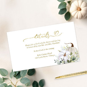 Carte D'accompagnement Fall in Love Greenery Détails du Mariage