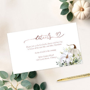 Carte D'accompagnement Fall in Love Greenery Détails du Mariage