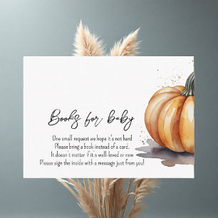 Carte D'accompagnement Fall Little Citrouille Baby showers Livres pour bé