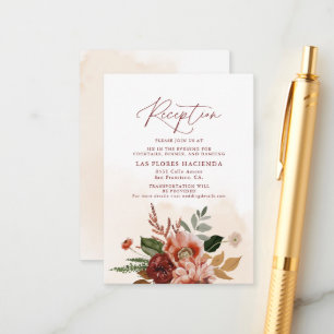 Carte D'accompagnement Fall Terracotta and Burgundy Réception