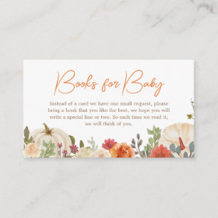 Carte D'accompagnement Falling In Love Floral Citrouille Livres pour bébé