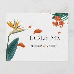 Carte D'accompagnement Fancy Fleurs Tropicales Mariage-Carte de remerciem