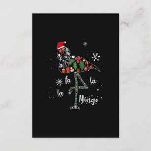 Carte D'accompagnement Fantaisie Flamant rose Noël Noël Noël Noël