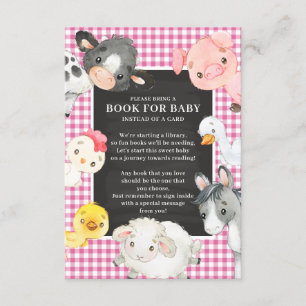 Carte D'accompagnement Farm Animaux Book for Baby Encape Card