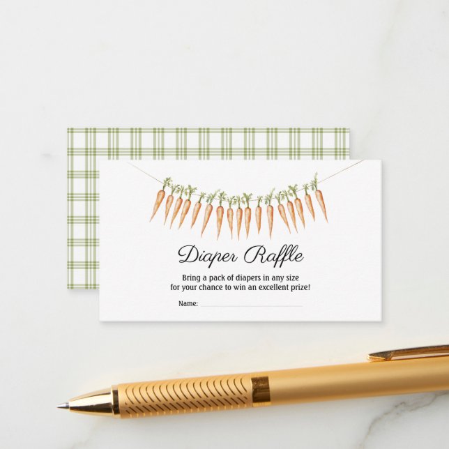 Carte D'accompagnement Farmers Market Baby Baby shower cultivé localement (Devant/Arrière en situation)