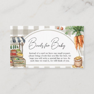 Carte D'accompagnement Farmers Market Livres cultivés localement pour béb