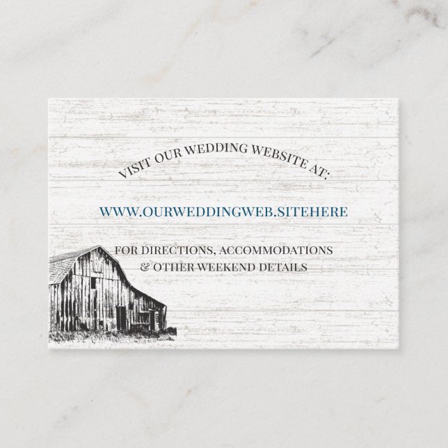 Carte D'accompagnement Farmhouse Country Barne Croquis Mariage Site Inter (Devant)