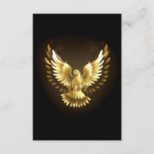 Carte D'accompagnement Faux Gold Foil Peace Dove en noir