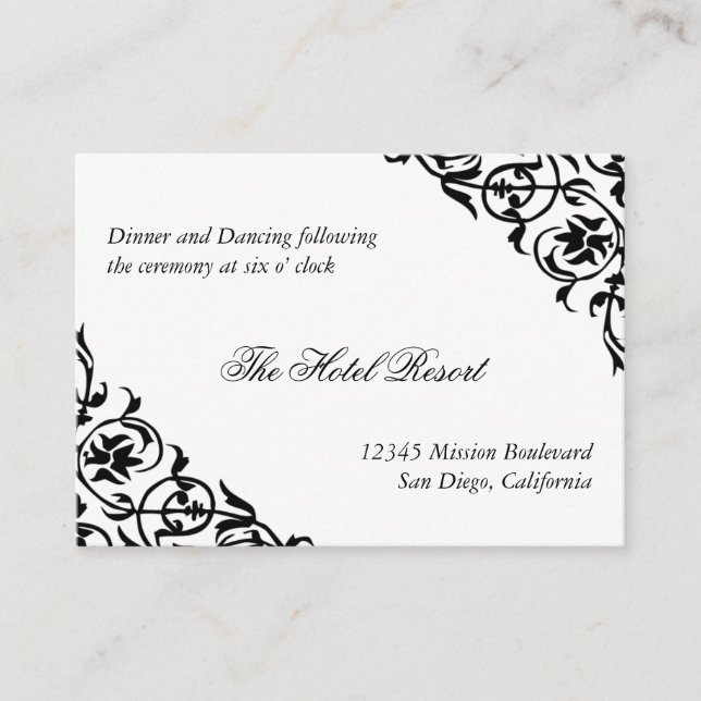 Carte D'accompagnement Felt coin défiler la réception de mariage (Devant)