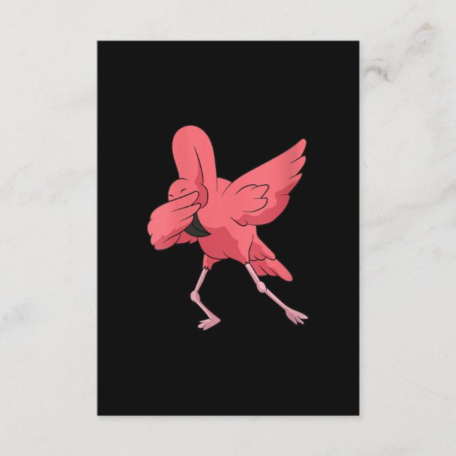 Carte D'accompagnement Femme Dabbing Flamant rose Oiseau mignon Flamant r (Devant)