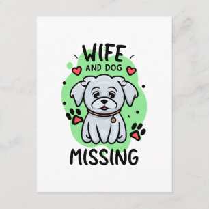 Carte D'accompagnement Femme et chien manquants