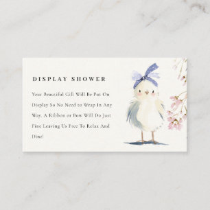 Carte D'accompagnement Ferme de poussins mignons Affichage floral Douche