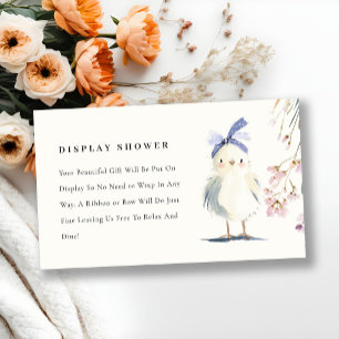 Carte D'accompagnement Ferme de poussins mignons Affichage floral Douche