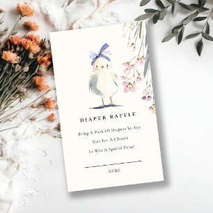 Carte D'accompagnement Ferme de poussins mignons Fleurs à langer Tirage a