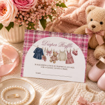 Fête bébé Baby Shower Diaper Raffle Linge Rose Our
