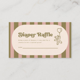 Carte D'accompagnement Fête de Baby Shower au thème de la loterie de couc