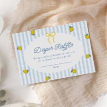 Fête de bébé au citron, tirage au sort de couches 