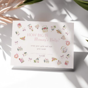 Carte D'accompagnement Fête de bébé au dessert de fraise Ventre de grosse