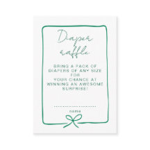 Fête de Bébé au Diaper Raffle Ocean Vert Aquarelle