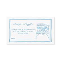 Fête de bébé florale Baby Shower Diaper Raffle