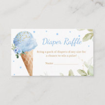Fête de Bébé Glace Bleue Tirage au Sort de Couches