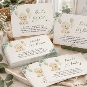 Carte D'accompagnement Fête de bébé Golden Retriever Sage Livres pour béb