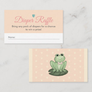 Carte D'accompagnement Fête de Bébé Grenouille Rose Fantaisiste Tirage au