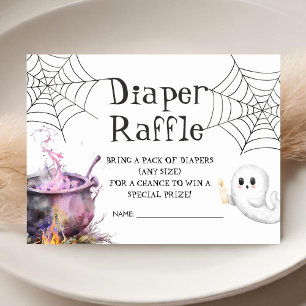 Carte D'accompagnement Fête de bébé Halloween rose : Tirage au sort des c