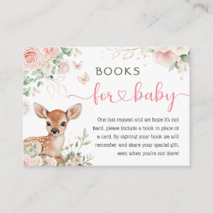 Carte D'accompagnement Fête de bébé Oh Deer Livres pour bébé fille