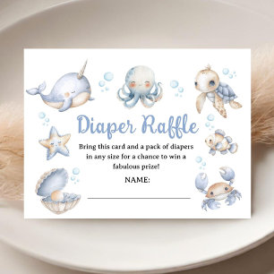 Carte D'accompagnement Fête de Bébé Sous L'Océan Cadeau Bébé Fille/Fils C